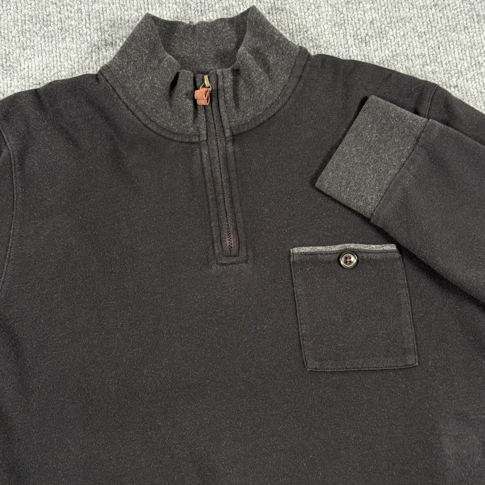 Ted Baker Pullover Mens Large Half Zip‎ Sweater Wool Blend Pocket Preppy Casual